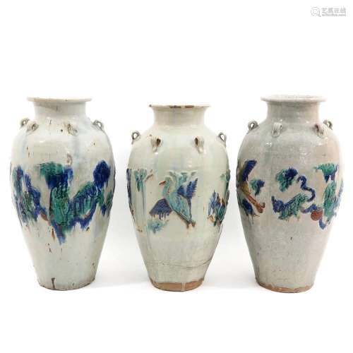 A Lot of 3 Martavan Vases