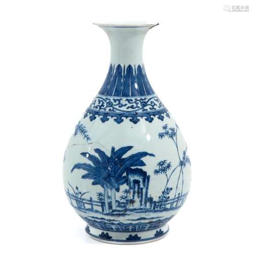 A Blue and White Vase