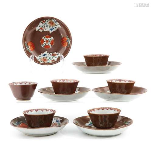 A Collection of 6 Cups and Saucers