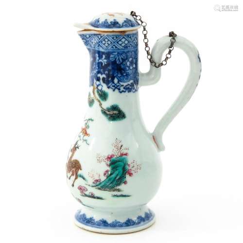 A Famille Rose Pitcher with Cover