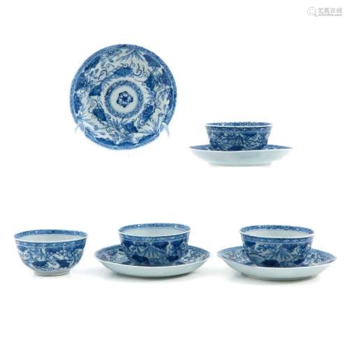 A Series of 4 Cups and Saucers