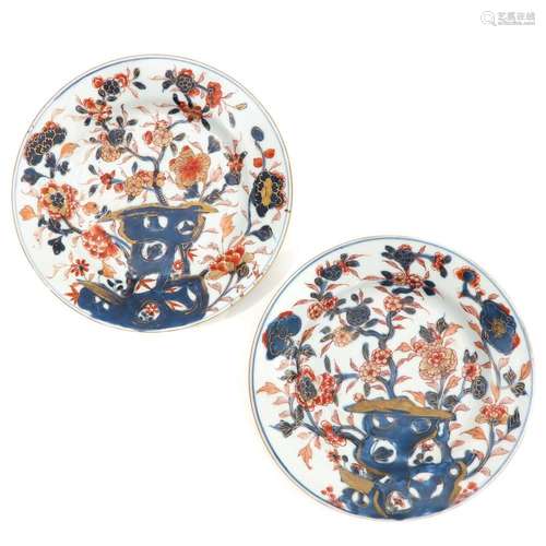 A Pair of Imari Plates