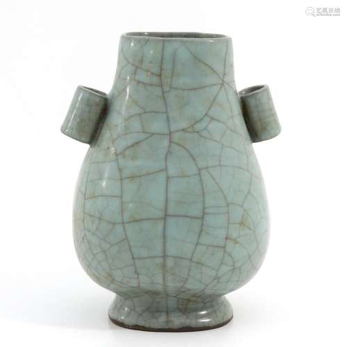 A Celadon Hu Vase