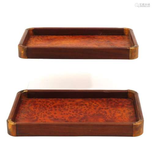 A Pair of Wood Serving Trays