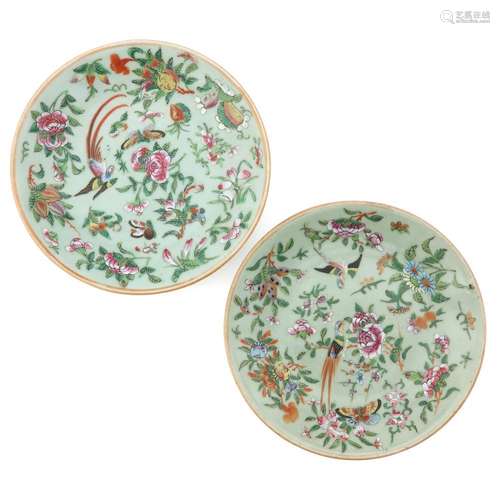 A Pair of Cantonese Plates