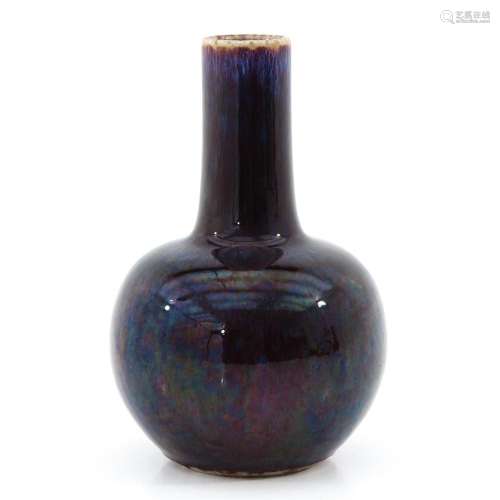 A Small Flambe Bottle Vase