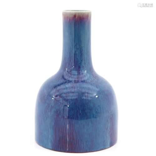 A Blue and Purple Flambe Vase