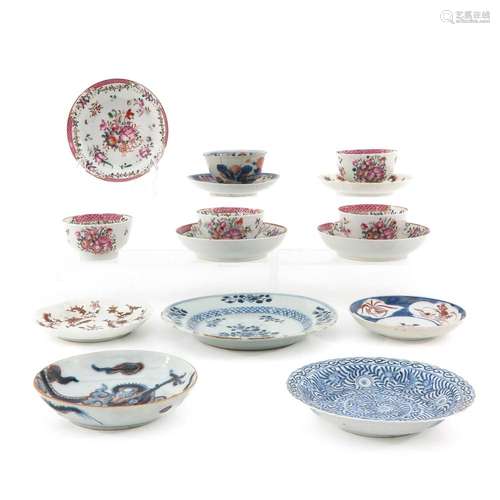 A Collection of Cups and Saucers