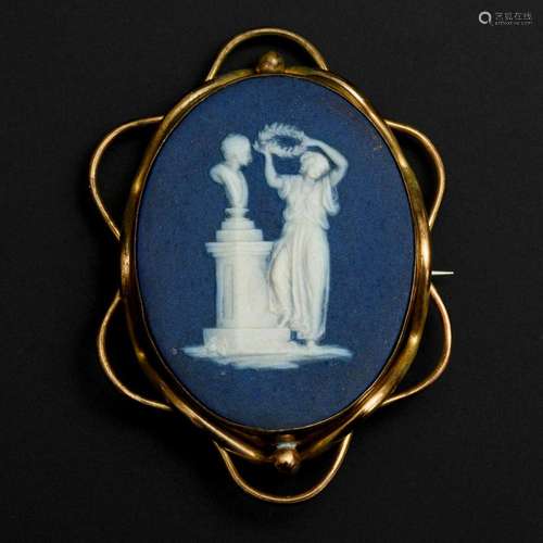 GROSSE RELIEFBROSCHE, WEDGWOOD