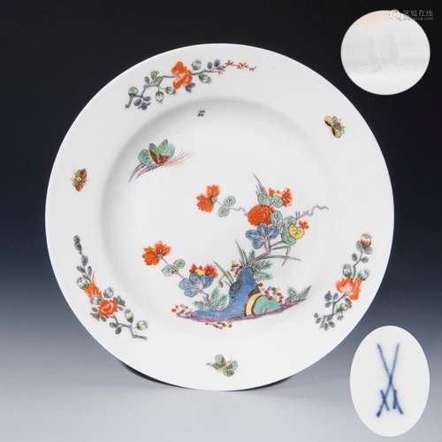 BAROCK-TELLER MIT KAKIEMON-DEKOR. MEISSEN.