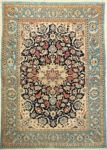 Isfahan fine, Persia, around 1950, wool on cotton