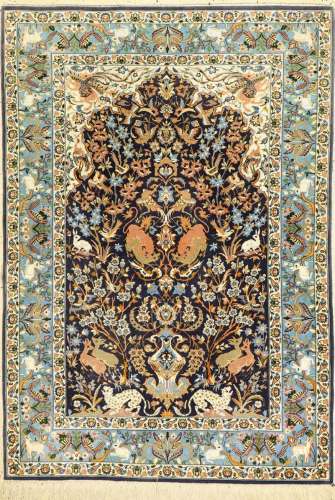 Isfahan fine, Persia, approx. 50 years, wool with and on