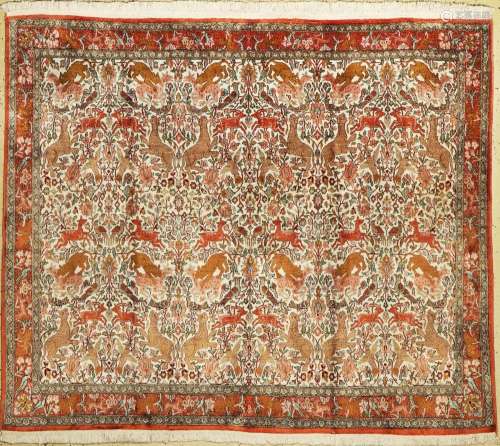 Kashmir, India, approx. 50 years, synthetic silk