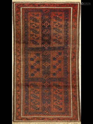 Antique Baluch, Persia, around 1900, wool on wool