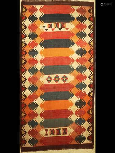 Tajik Kilim, Tajikistan, around 1900, wool on wool