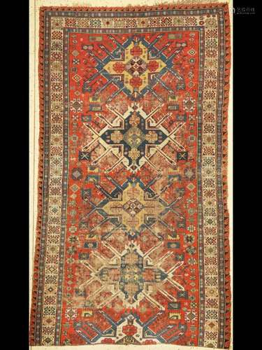 Sumakh antique(fragment), Caucasus, around 1900, wool