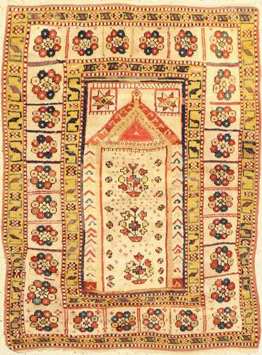 Antique Milas, Turkey, around 1900, wool on wool