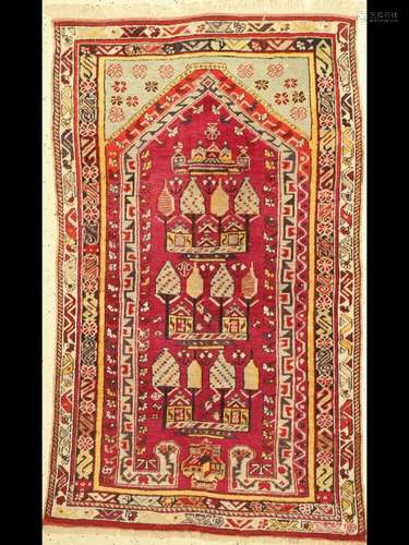 Antique Kirsehir (cemetery rug), Turkey, around 1900