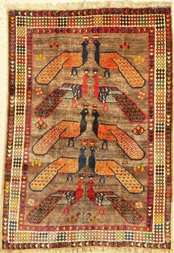 Gabbeh alt, Persia, around 1950, wool on wool,approx. 180