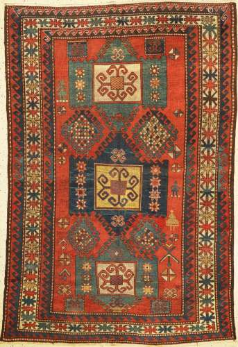 Antique Kazak, Caucasus, 19th century, wool onwool