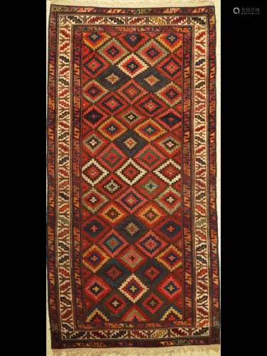 Antique Kurdish carpet, Persia, around 1900, wool on
