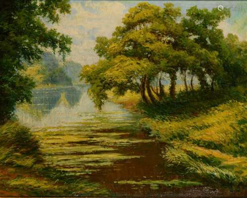 REHLING, A.. IMPRESSIONISTISCHE FLUSSLANDSCHAFT.