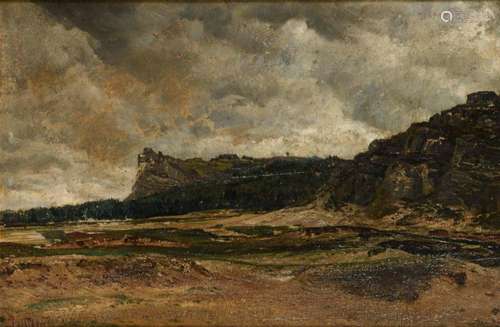 MERKER, MAX (1861 WEIMAR - 1928 EBD.). GEBIRGSLANDSCHAFT.