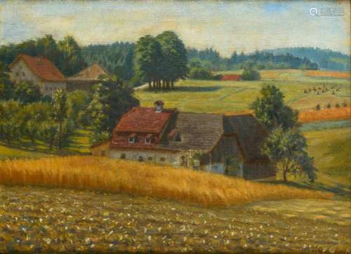 OBERLÄNDER, JULIUS (1883 MÜNCHEN - NACH 1930). SONNIGE LANDS...