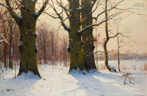 MORAS, WALTER (1856 BERLIN - 1925 EBD.). WINTERLANDSCHAFT.