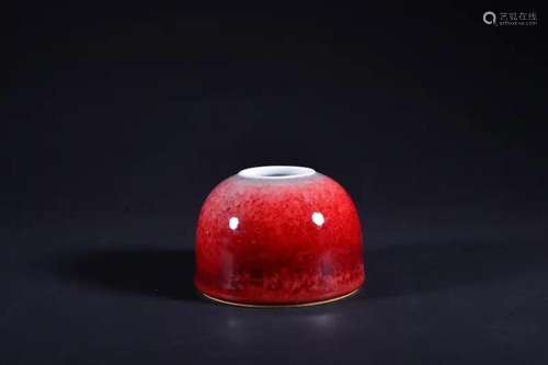 A COPPER-RED WATERPOT .MARK OF KANGXI