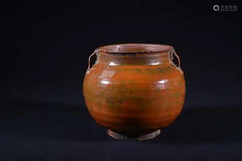 A PURPLE-DING YAO-GLAZED JAR.SONG PERIOD