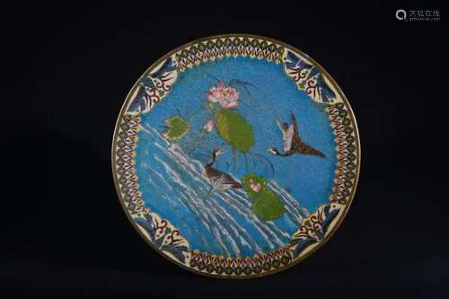 A CLOISONNE ENAMEL DISH.QING PERIOD