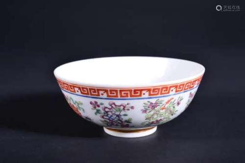 A FAMILLE-ROSE BOWL.MARK OF GUANGXU