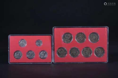 TWO SET OF CHINESE COINS