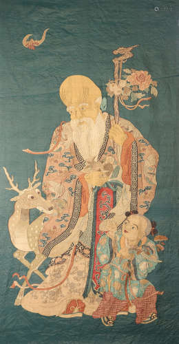 Embroidered Kesi Panel of Immortal