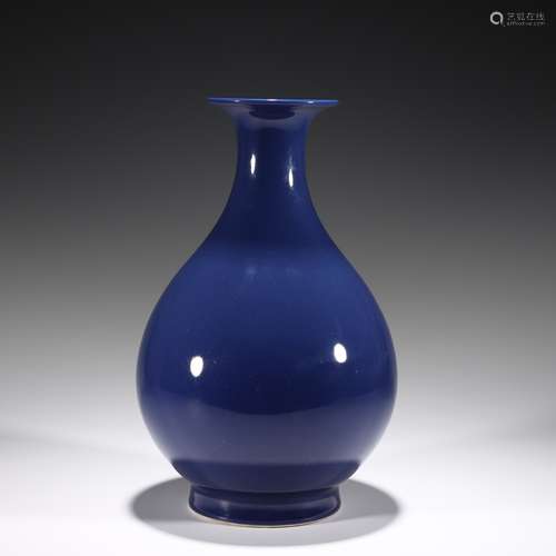 Sacrificial Blue Glaze Pear-Shape Vase