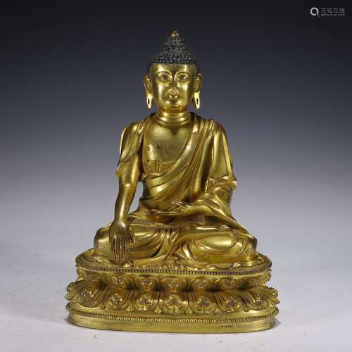 Gilt Bronze Figure of Shakyamuni