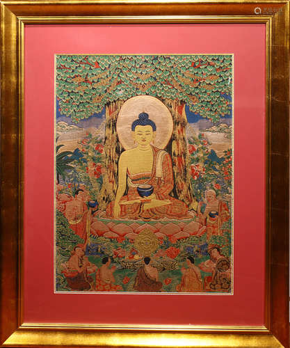 Embroidered Thangka of Buddha