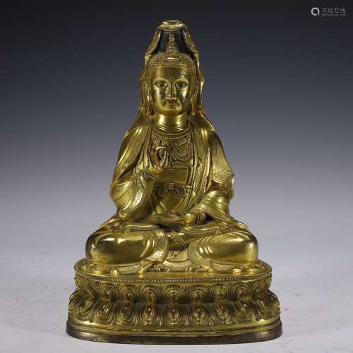 Gilt Bronze Figure of Avalokitesvara