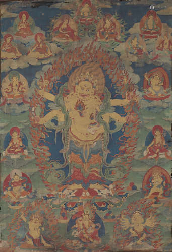 Painted Thangka of Buddha