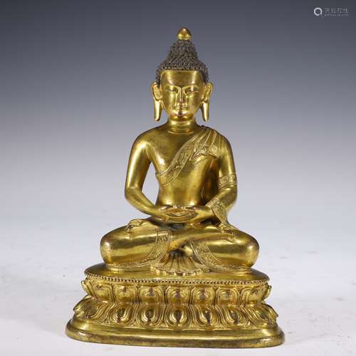 Gilt Bronze Figure of Shakyamuni