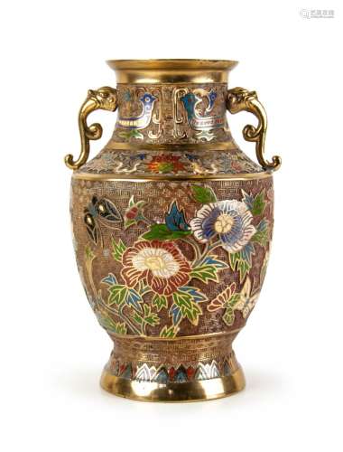 CHINESE CLOISONNE JAR WITH PATTERN