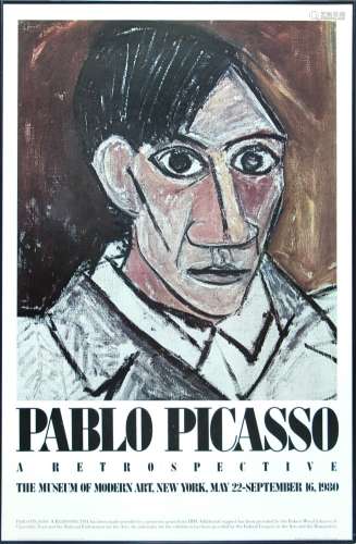 FRAMED POSTER, PABLO PICASSO: A RESTROSPECTIVE