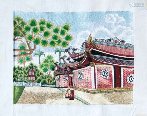 EMBROIDERY OF TEMPLE GROUNDS