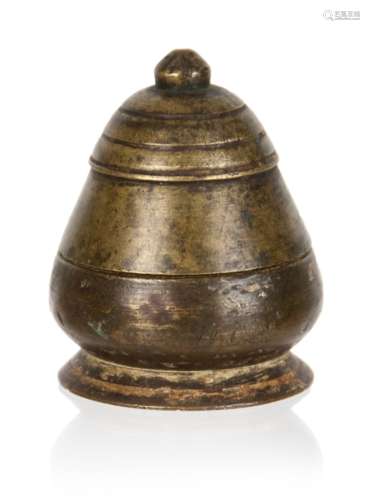 CHINESE BRONZE INKWELL WITH LID