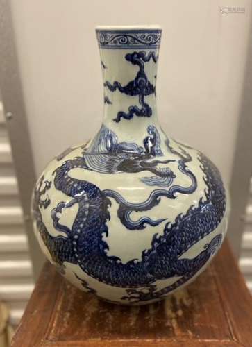 blue and white celestial vase