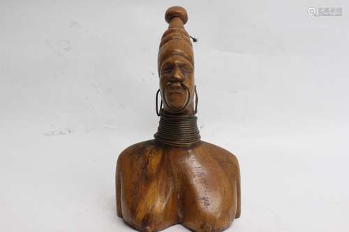 Wood African Man