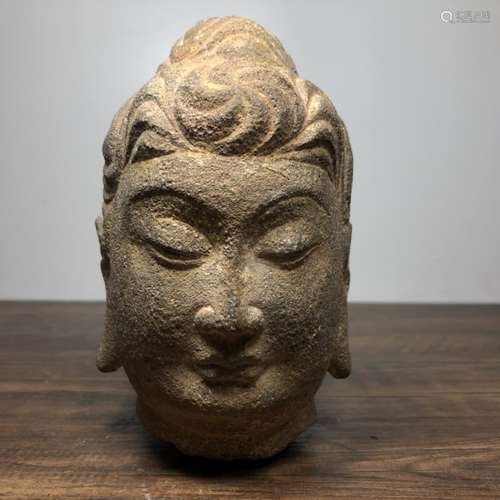 Chinese Stone Buddha Head