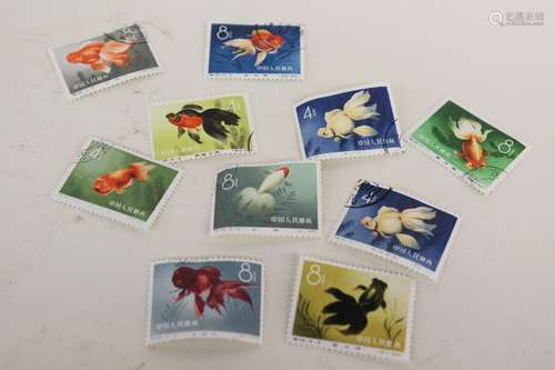 10 Pieces Chinese Stamps