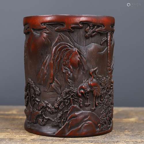 Chinese Bamboo Carved Brushpot